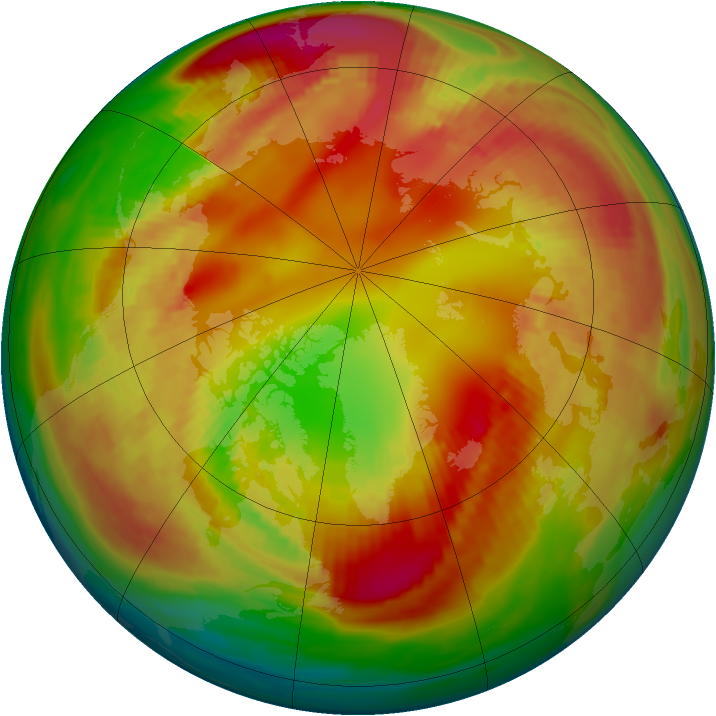 Arctic ozone map for 09 February 1982